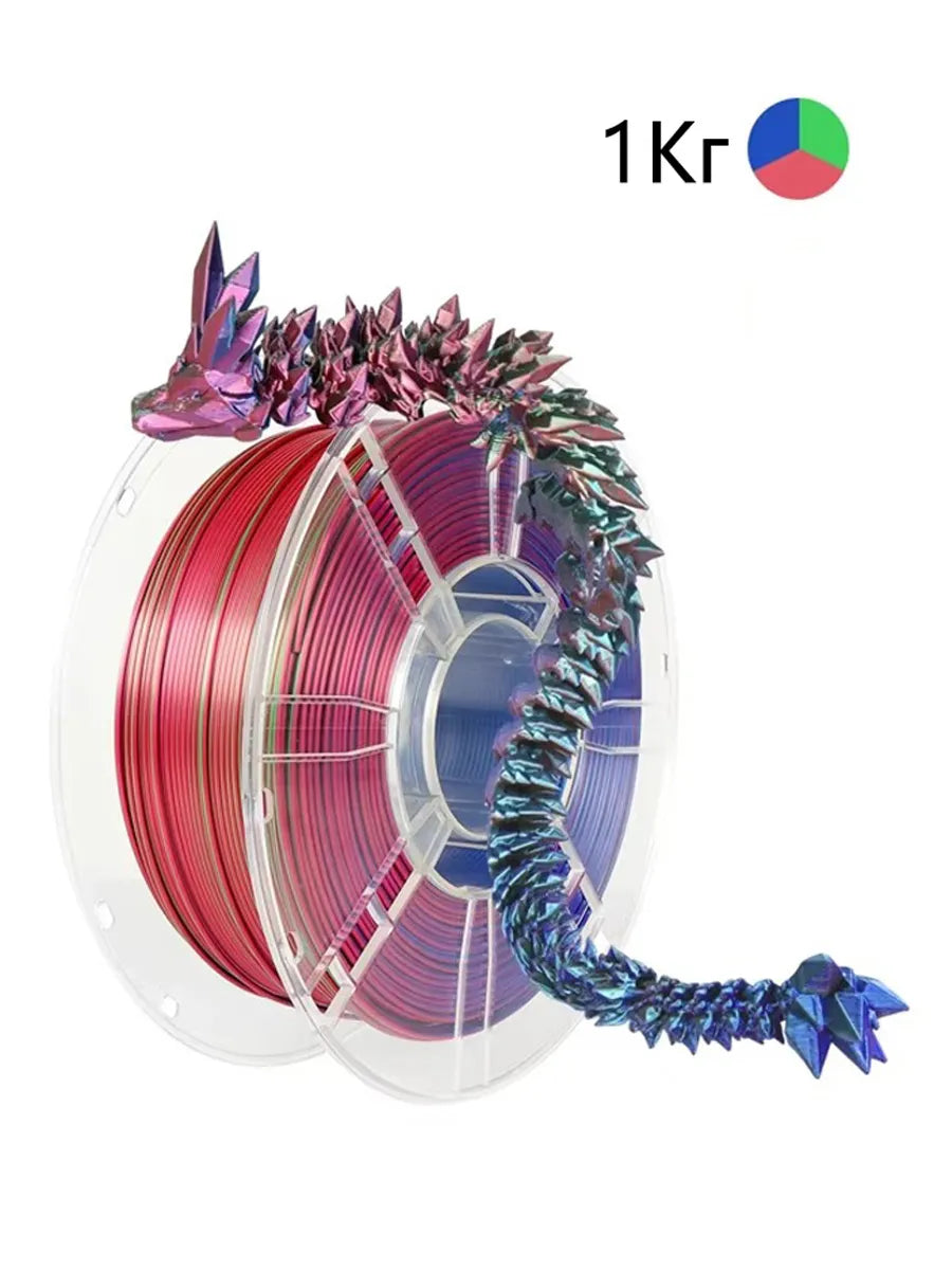Nexaforge 3D Filament Tri-Color Silk PLA - Tri-Color 1.75mm 1kg