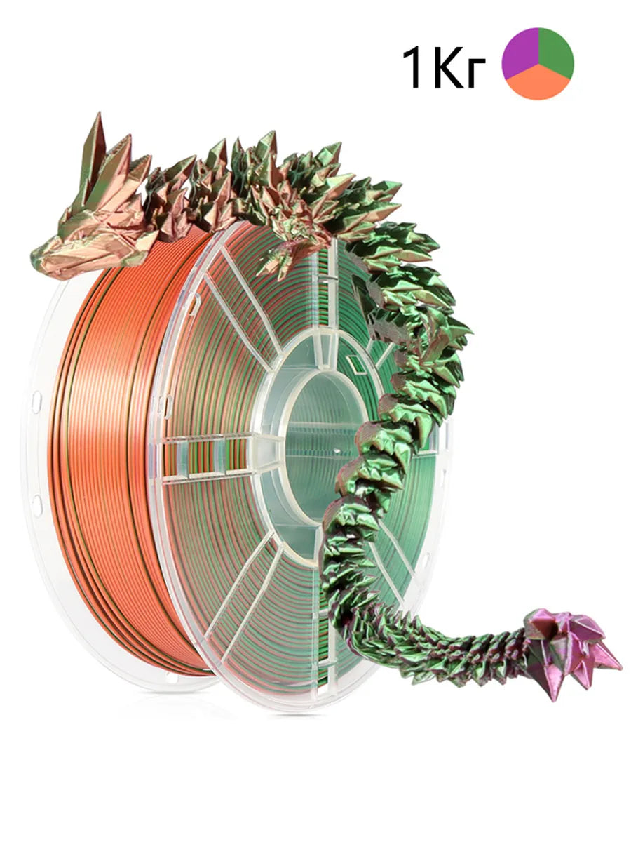 Nexaforge 3D Filament Tri-Color Silk PLA - Tri-Color 1.75mm 1kg