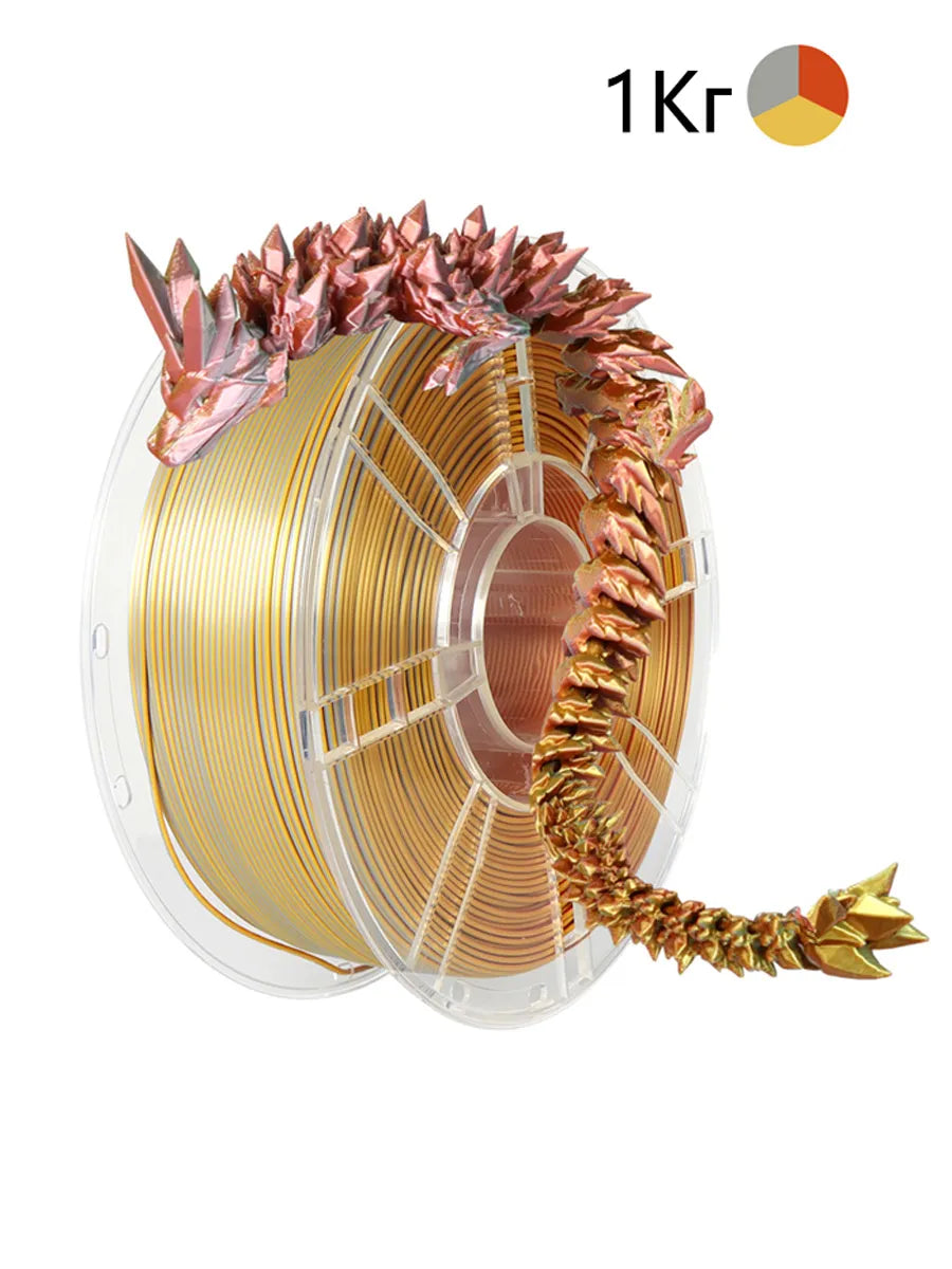 Nexaforge 3D Filament Tri-Color Silk PLA - Tri-Color 1.75mm 1kg