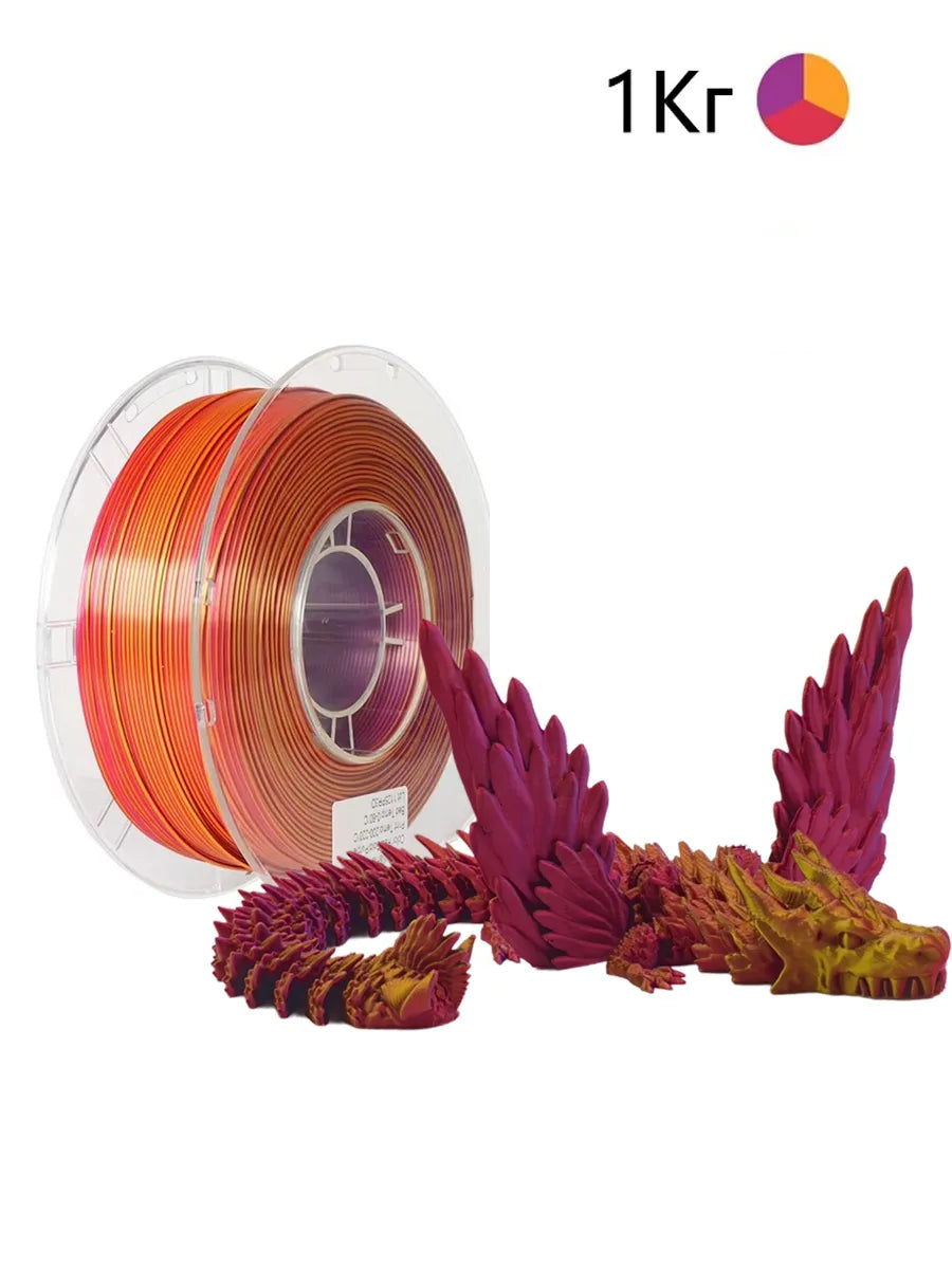 Nexaforge 3D Filament Tri-Color Silk PLA - Tri-Color 1.75mm 1kg