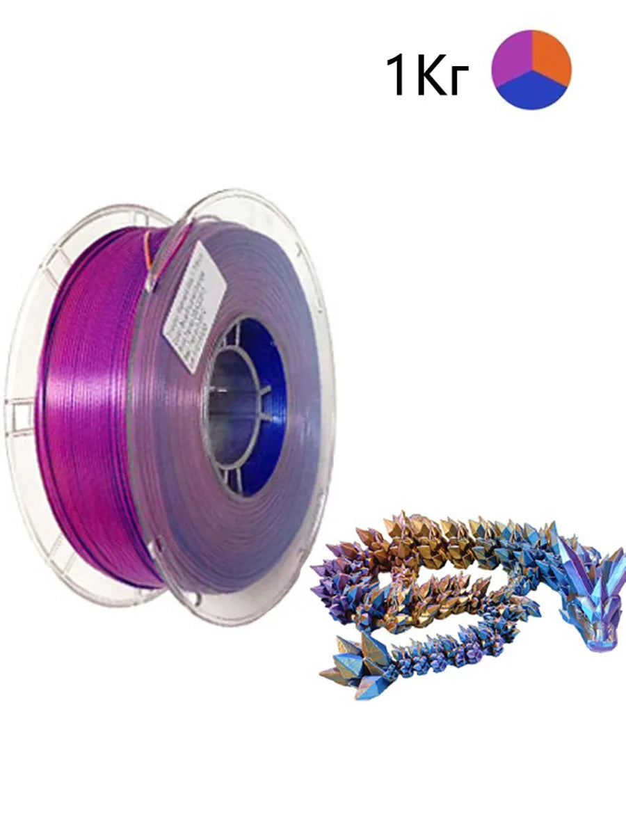 Nexaforge 3D Filament Tri-Color Silk PLA - Tri-Color 1.75mm 1kg