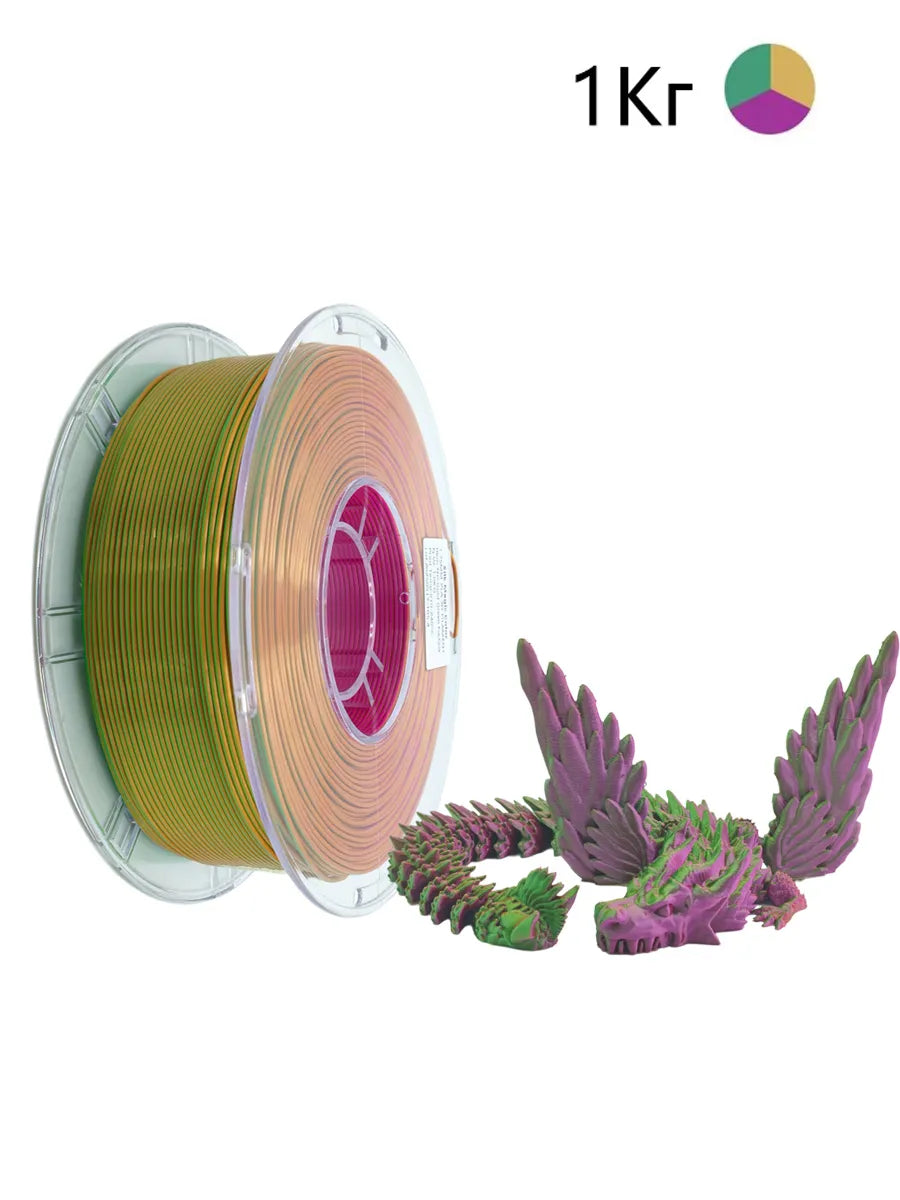 Nexaforge 3D Filament Tri-Color Silk PLA - Tri-Color 1.75mm 1kg
