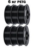 Nexaforge 3D Filament PETG - Black 1.75mm 6kg - Pre-Dried & Vacuum Sealed <=0.05% Moisture
