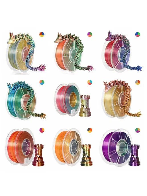 Tri-Color Silk PLA - Tri-Color 1.75mm 1kg