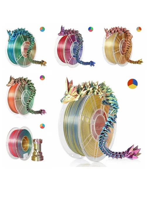 Tri-Color Silk PLA - Tri-Color 1.75mm 1kg