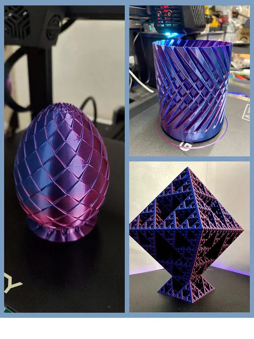 Dual-Color Silk PLA - Red-Blue 1.75mm 1kg