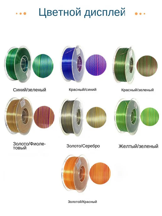Dual-Color Silk PLA - Green 1.75mm 3kg