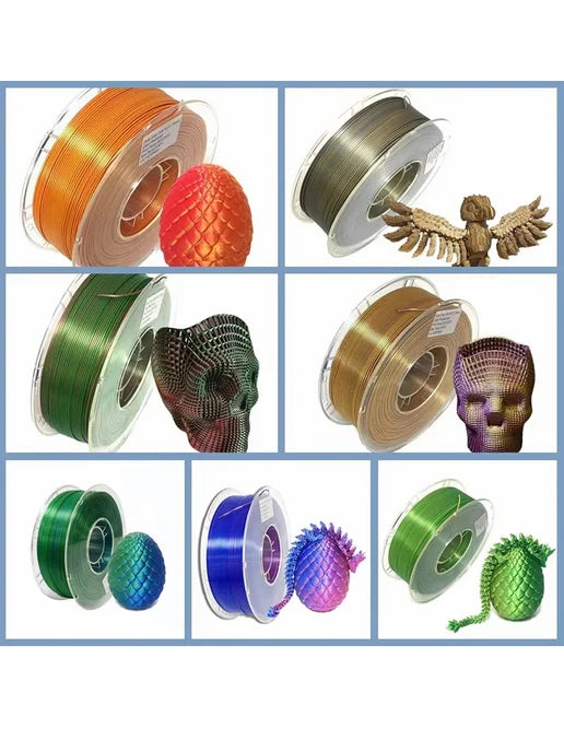 Dual-Color Silk PLA - Green 1.75mm 3kg
