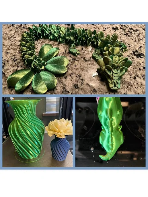 Dual-Color Silk PLA - Yellow-Green 1.75mm 3kg