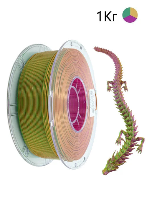 Tri-Color Silk PLA - Tri-Color 1.75mm 1kg